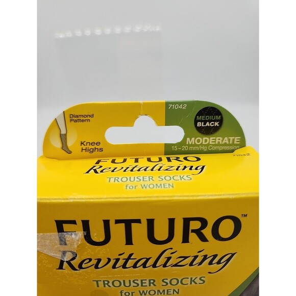 Futuro Womens Compression Trouser Socks Medium Black Moderate 15-20mmg 1 Pair - Picture 2 of 6